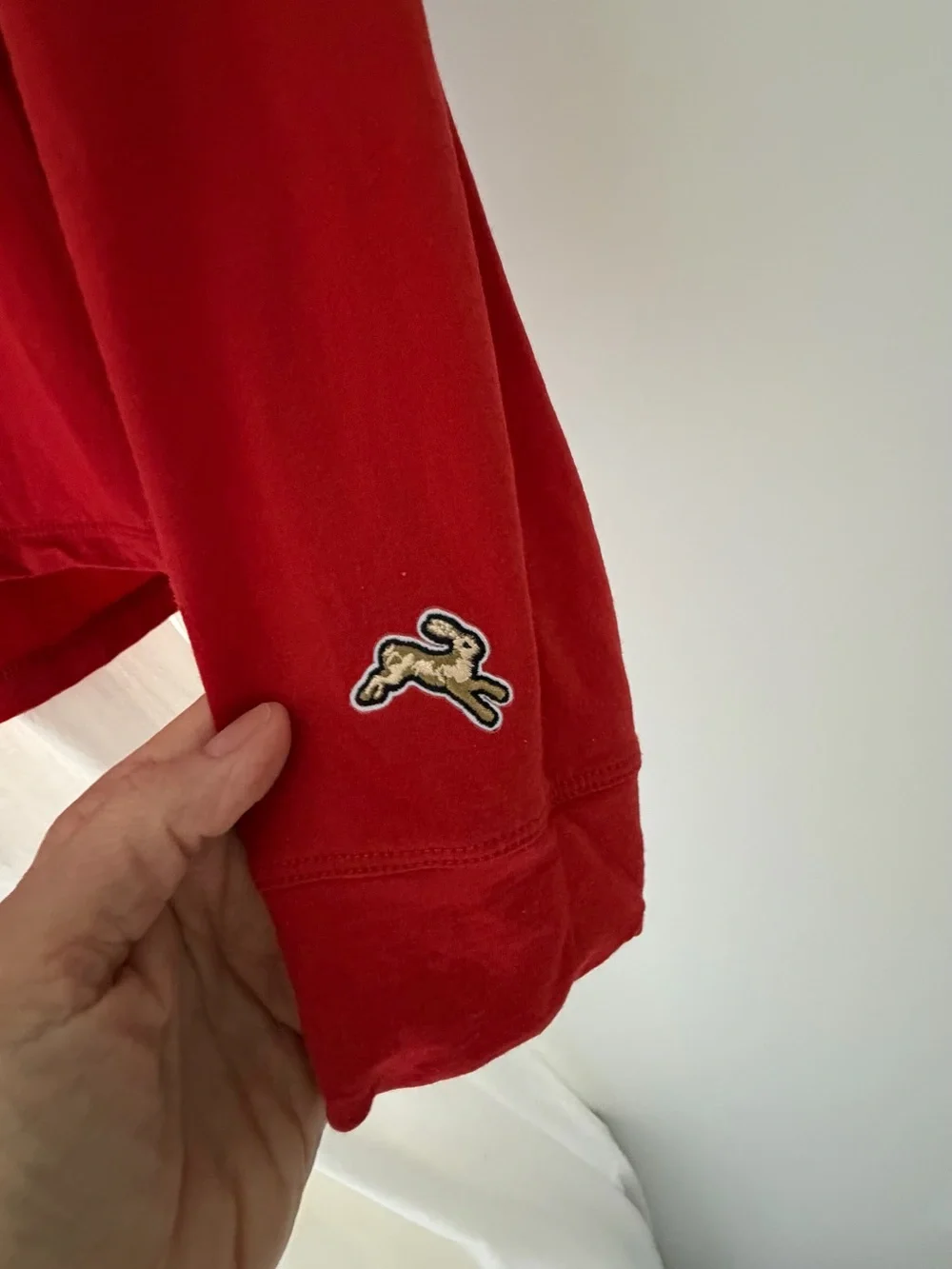 Tracksmith orange red Men's Crew Neck Shirt - Picture 2 of 8